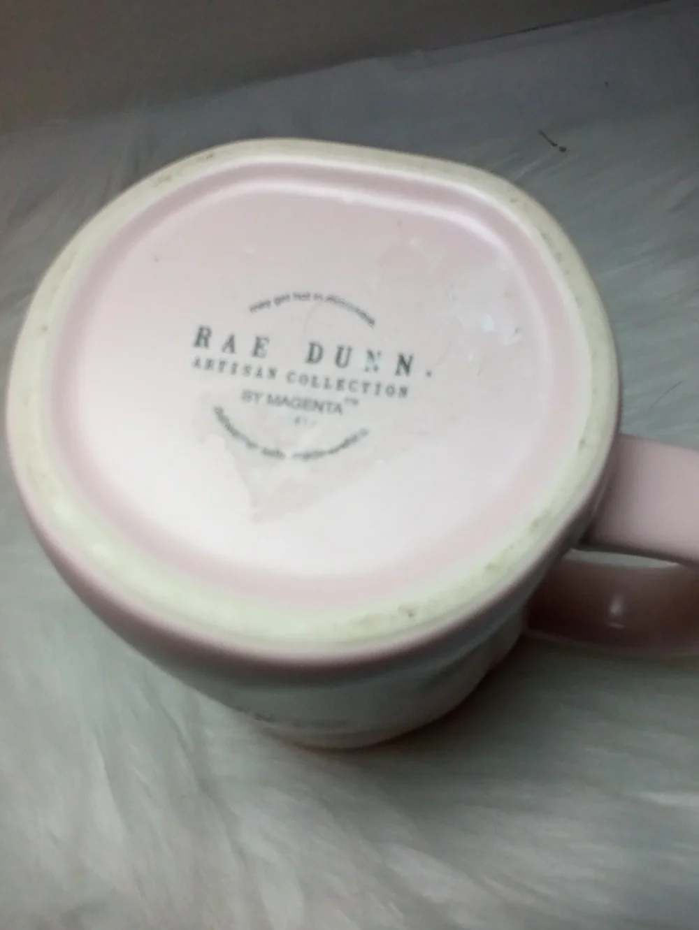 RAE DUNN "HOT MESS" PINK CERAMIC MUG - Picture 4 of 4